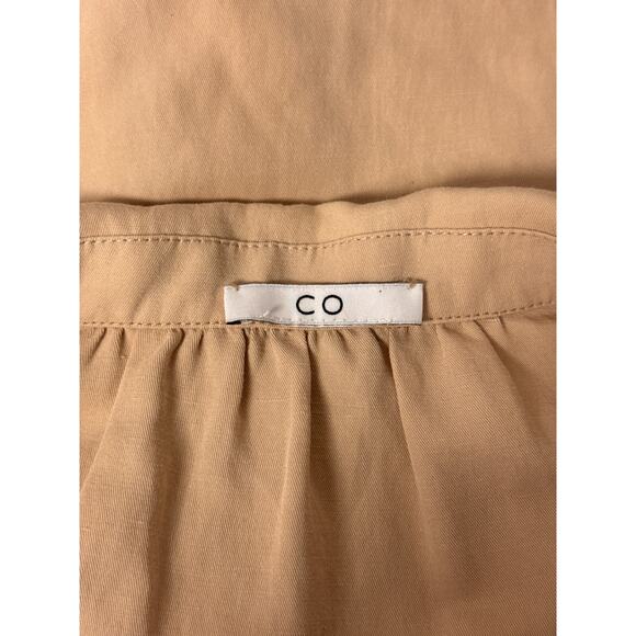 CO Collection Top Large Womens Silk Linen Twill Button Front Blouse - Picture 8 of 8